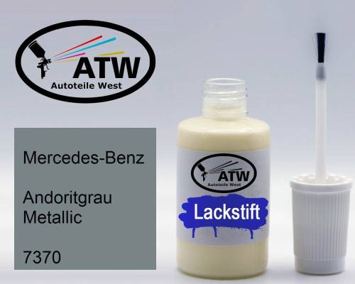 Mercedes-Benz, Andoritgrau Metallic, 7370: 20ml Lackstift, von ATW Autoteile West.